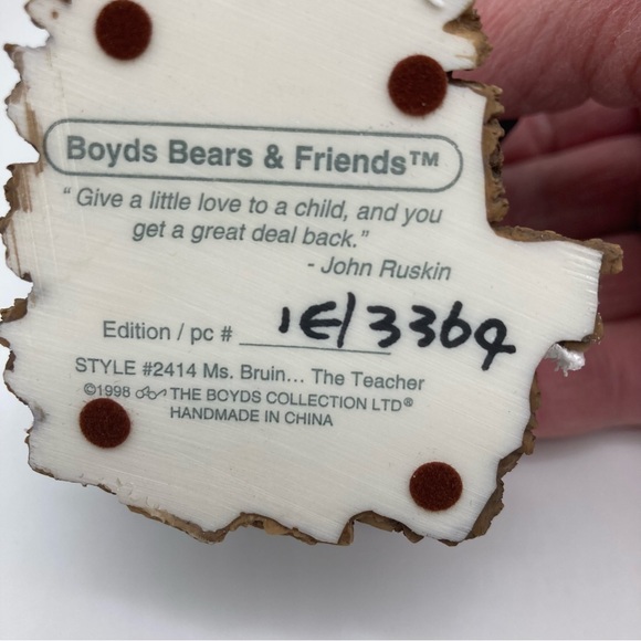 Boyds Bears & Friends Ms. Bruin The Teacher figurine Nativity series #4 - Picture 5 of 13